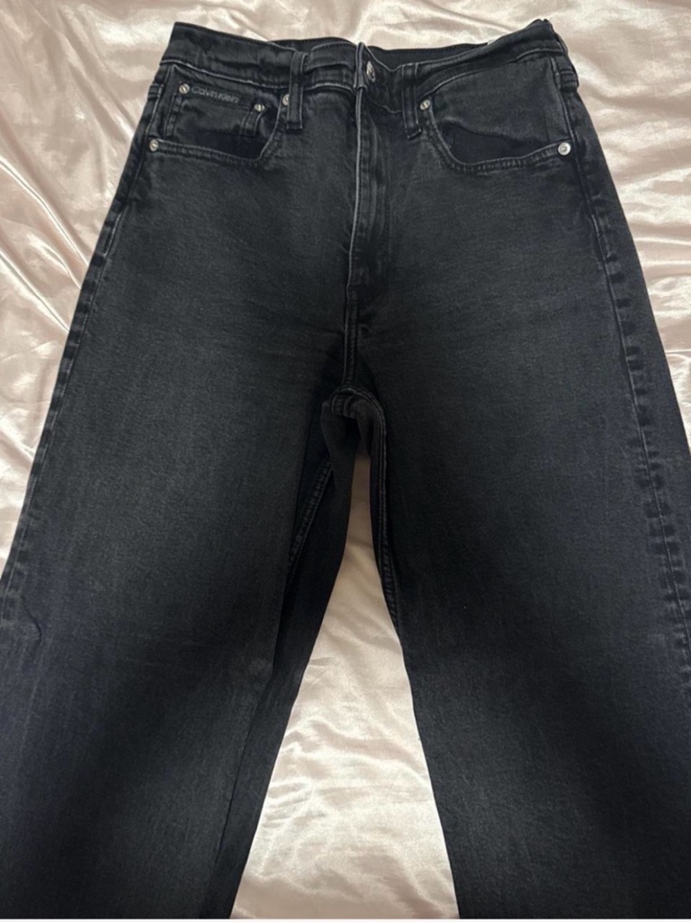 Calvin Klein Women's Straight Leg Jeans - Black Denim